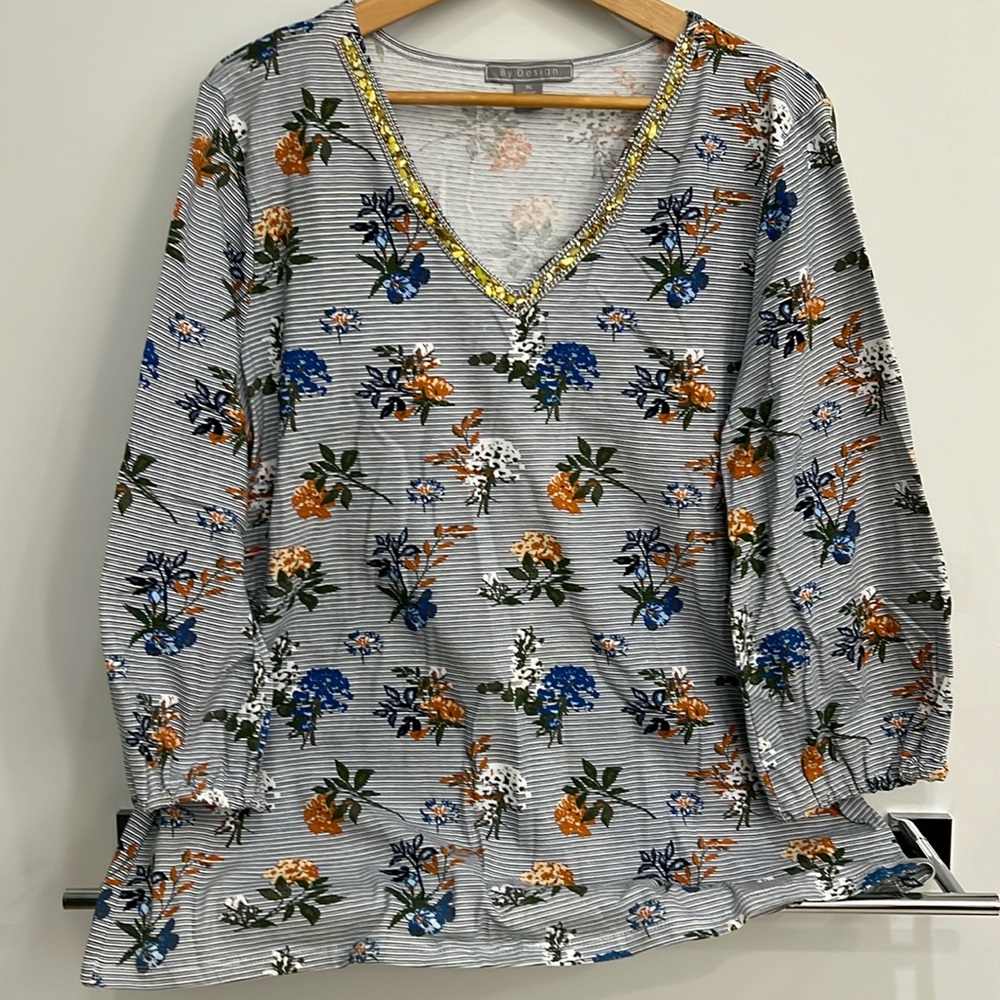 By Design XL cotton blouse